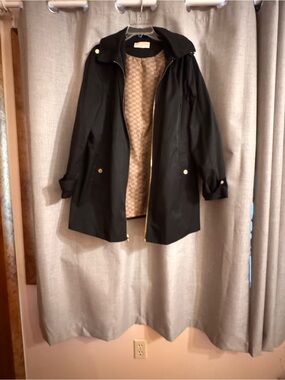 Michael Kors Black Utility Jacket with Gold Hardware